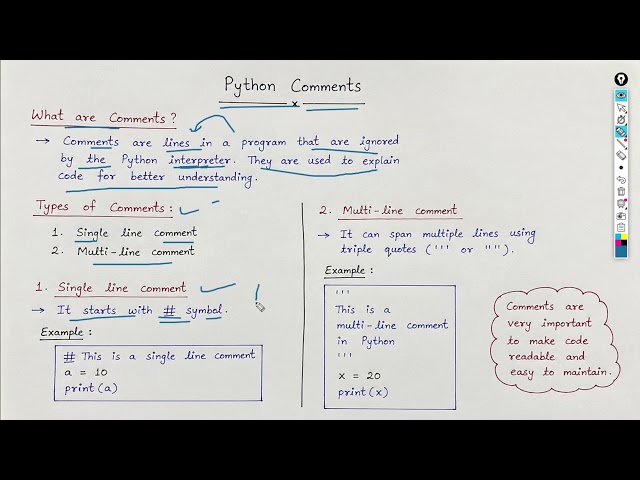 Python Me Comment Kya Hai? | Python Comments Kaise Likhe Jate Hain