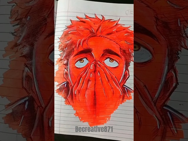 USING THESE COLOURS WAS A BAD IDEA!!🤬#animedrawing #anime  #jujutsukaisen
