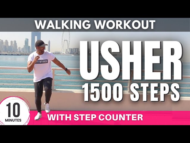Walk Off Belly Fat With Usher│10 Min Walk at Home│No Jumping, Beginner Friendly