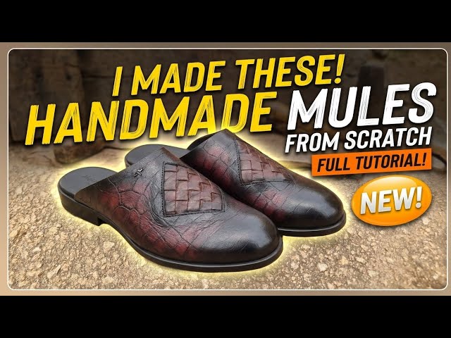 How to Make Custom Leather Mules with Woven Apron & Crock Pattern