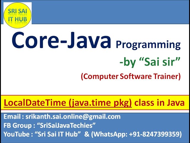 Java LocalDateTime class || Java System Date & Time|| java.time.LocalDateTime|| java.time pkg|| #392