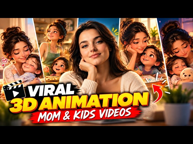 How to Make Viral Mom & Kids 3D Animation Videos with AI | DOMO AI | Seedance 2.5 | Viral AI Niche