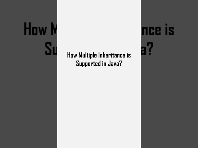 Java Multiple Inheritance with Interfaces | Diamond Problem Solved#javatutorial