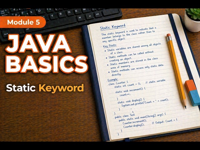Java Static Keyword Explained | Static Variables, Methods & JVM Memory (Beginner to Advanced)
