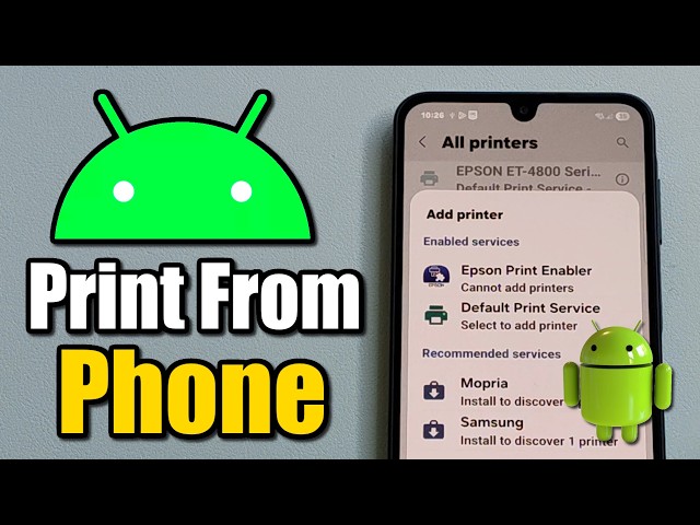 How to Print From your Android Phone & Find Printer - Fast Tutorial