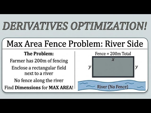 Optimization problems with derivatives - calculus