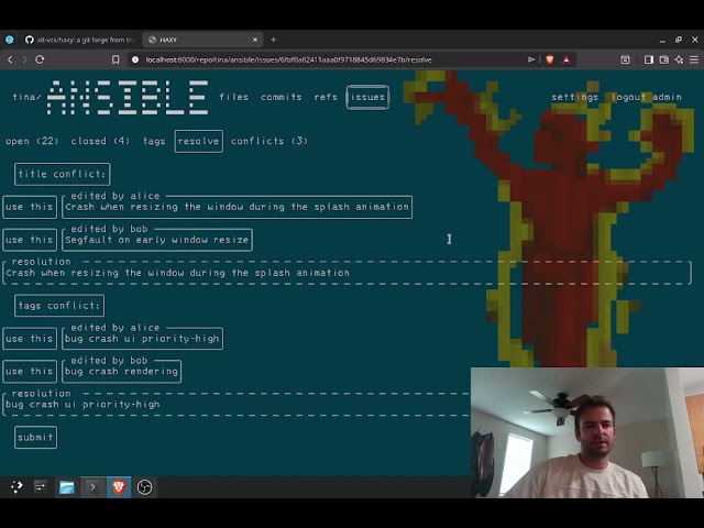 decentralized issues are here — HAXY (git forge) devlog