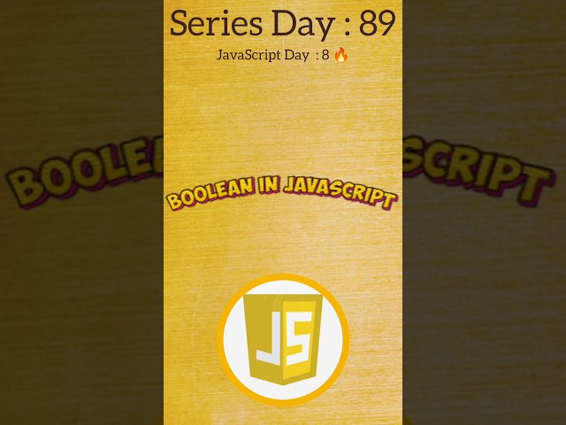 JS Boolean | True and False Example #javascript #boolean #learnjs #shorts#jobreadyskills#fullstack