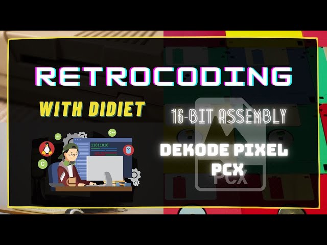 Retrocoding - Assembly 16 bit : Dekode pixel file PCX (RLE)