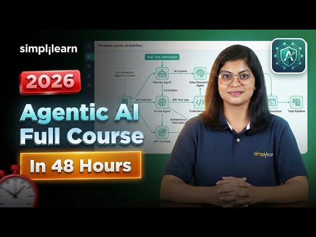 Agentic AI Full Course 2026 | Agentic AI Tutorial For Beginners | Agentic AI Course | Simplilearn