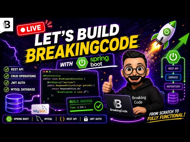 🔥 Building BreakingCode from Scratch with Spring Boot | Live Coding