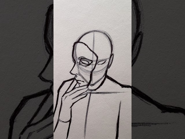 How to Draw Someone Wearing a Mask ⭐️Tutorial⭐️ #howtodraw #tutorial #draw #sketch #art #shorts