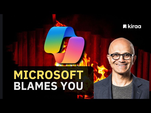 Microsoft blames YOU
