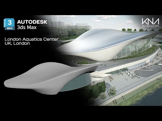 Zaha hadid London Aquatics center proffesional modeling using 3dsmax Nurms