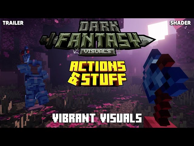 DARK FANTASY VISUALS CUSTOM ACTIONS & STUFF TRAILER in Minecraft Bedrock (shader)