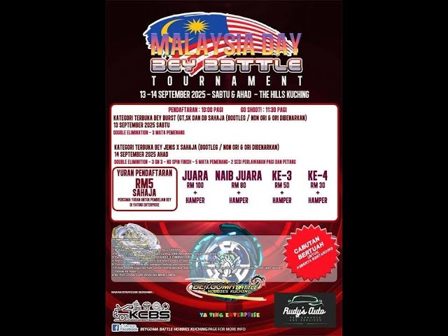 🔴LIVE NOW! BEYBLADE BURST TOURNAMENT | THE HILLS | BEYGOMA BATTLE HOBBIES KUCHING (2026)