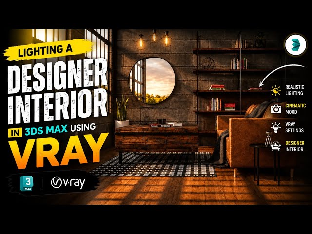 How to Light a Modern Designer Interior in V-Ray | 3ds Max Tutorial