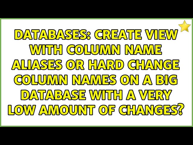 Create view with column name aliases