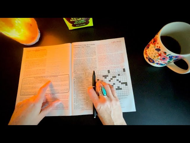 Crossword Puzzle ASMR for Sleep, from the Trader Joe's Fearless Flyer
