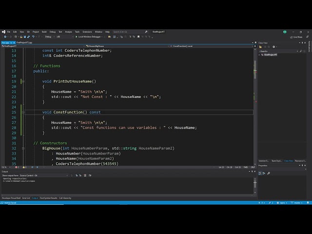 C++ Beginner Tutorial - Basics - #176 - Const Function in Class
