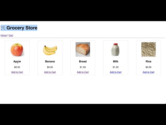 Build a Grocery Store Web App with Flask Blueprints | Shopping Cart Using Sessions