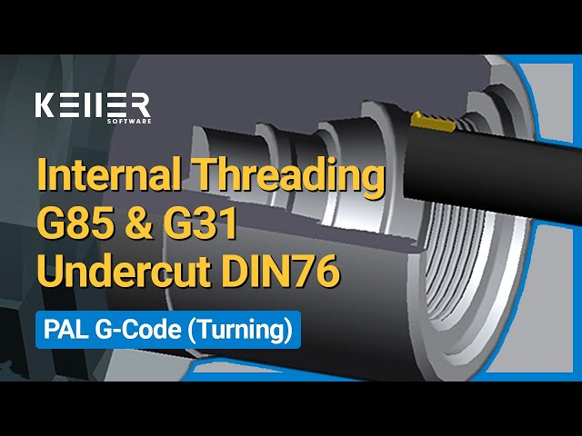 Internal Threading with G85 & G31 + Undercut DIN 76 | CNC Turning | Instant CNC
