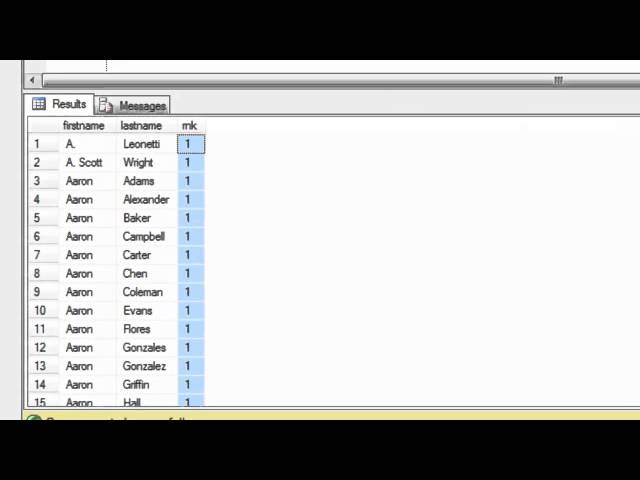 SQL Server Express 2008 R2 Tutorial 10 - Ranking