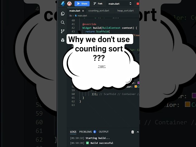 Counting Sort Visualization! 🤯 #coding #programming #flutter
