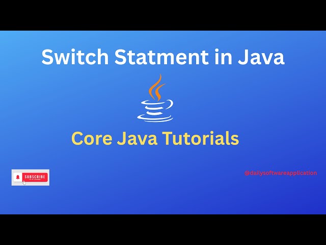 Switch Statement in java