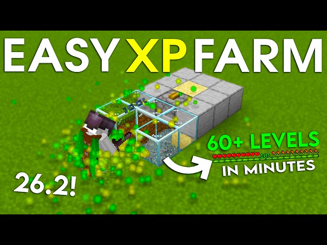 NEW UPDATED Minecraft Java 26.2 XP FARM TUTORIAL | 60 Levels in Minutes