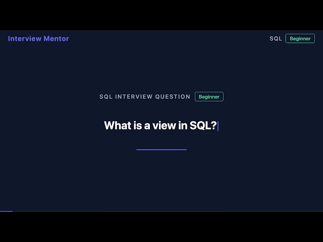 What is a View in SQL? Virtual Tables Explained
