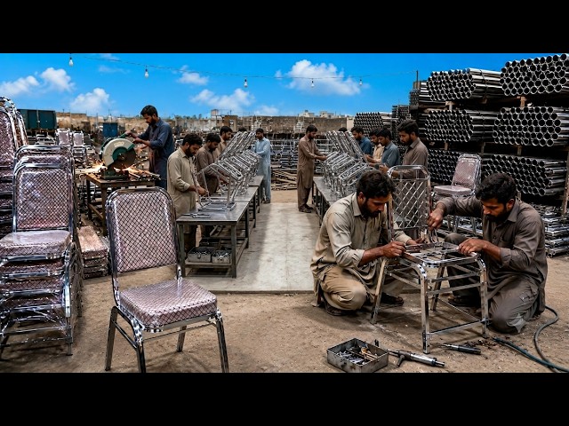 Amazing Process of Making Steel Restaurant Chairs | Incredible Mass Production Factory Process