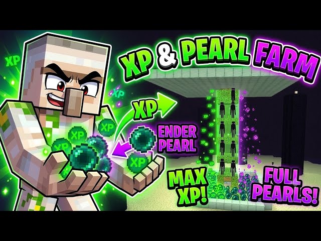 XP + pearl farm #Minecraft #MinecraftFarm #MinecraftTutorial #XPFarm #EnderPearlFarm #MinecraftGuide