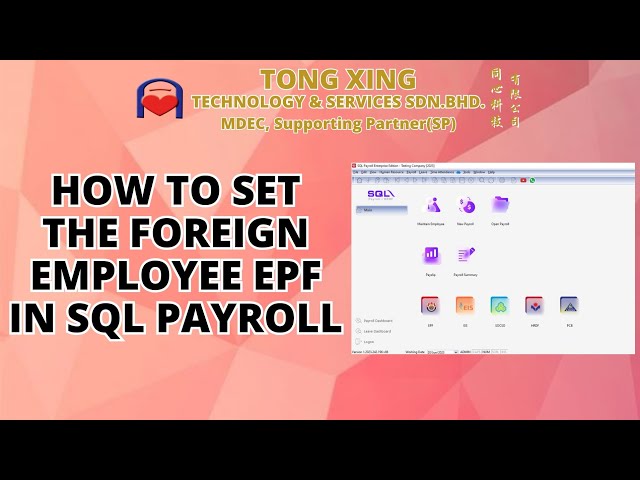 HOW TO SET THE FOREIGN EMPLOYEE EPF IN SQL PAYROLL