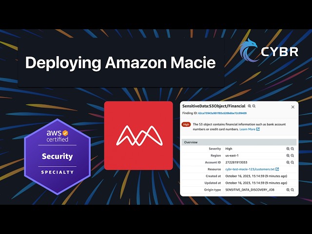 Deploying Amazon Macie - SCS-C03