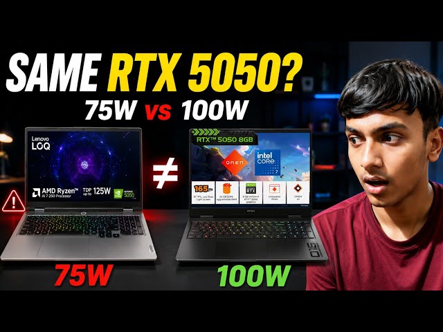 DON’T BUY an RTX 5050 Laptop Until You Check THIS! 😳 | 75W vs 100W