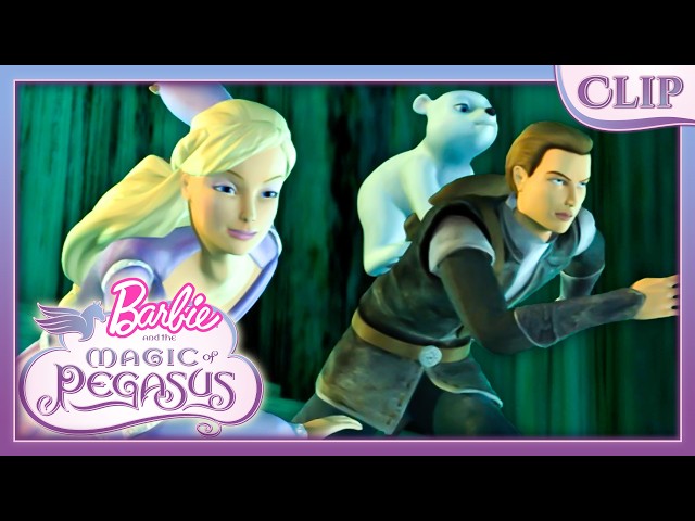 Barbie & Aiden's Sneaky Skating! | Barbie & The Magic of Pegasus | Movie Clip