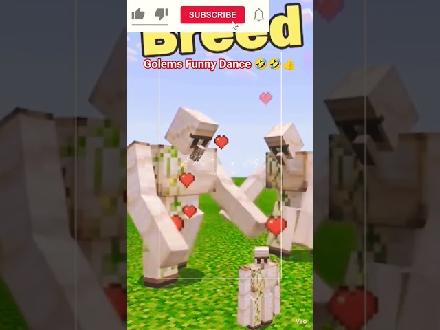 Golems Funny Dance 🤣🤣👍#minecraft #shorts #shortsfeed #viral #popular #trending #funny
