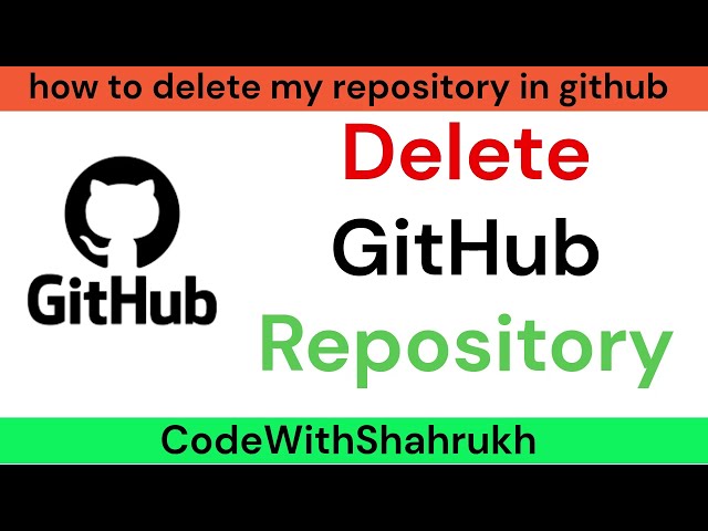 how to delete my repository in github.