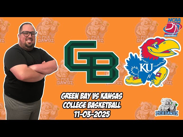 Green Bay vs Kansas 11/3/25 Free College Basketball Picks and Predictions | NCAAB Pick