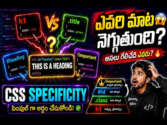 CSS Specificity Explained 🔥 Which CSS Style Wins? | CSS Basics #7