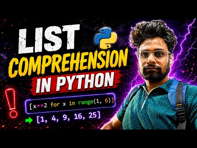 List Comprehensions in Python 🤯 One Shot | Beginner to Advanced Don't Skip ❌