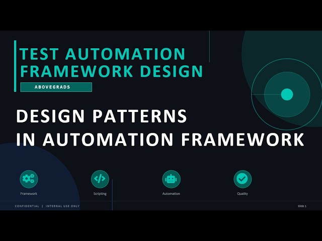 Design Patterns for Test Automation Framework (And why you should know it) | Framework Design Series
