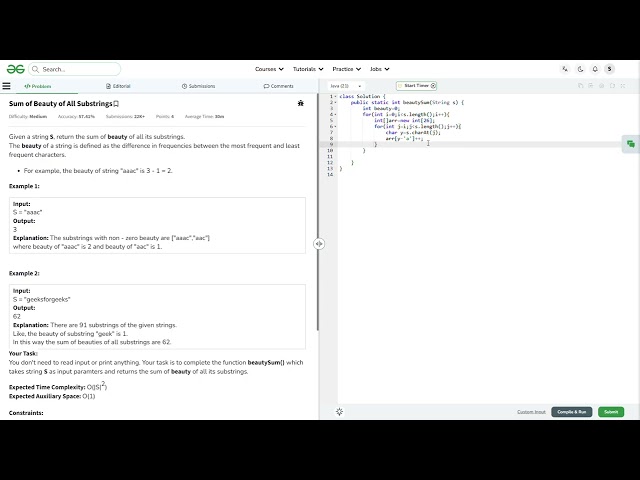 Sum of Beauty of All Substrings