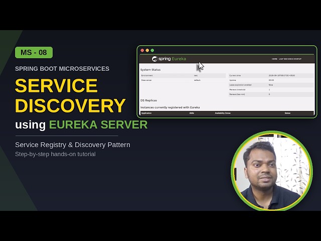 MS-08: Service Discovery Pattern | Eureka Server & Service Registry | Spring Boot Microservices