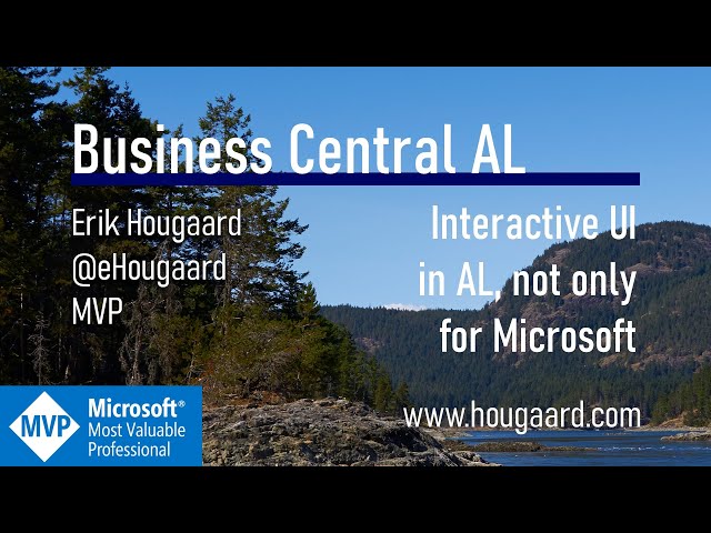 Interactive UI in AL and Business Central, not only for Microsoft!