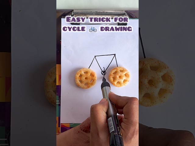 How to draw a cycle with easy trick #summerofgoals #drawing #cycle