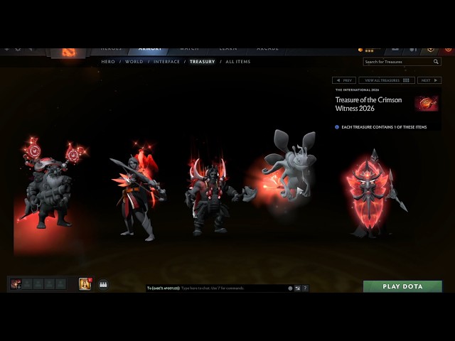 DOTA 2 - TREASURE OF THE CRIMSON WITNESS 2026!
