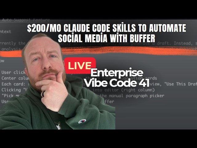 $200/mo Claude Code Skills to automate social media with Buffer... Enterprise Vibe Code 41