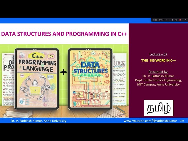 Lecture-37_this Pointer and its usage_Tamil